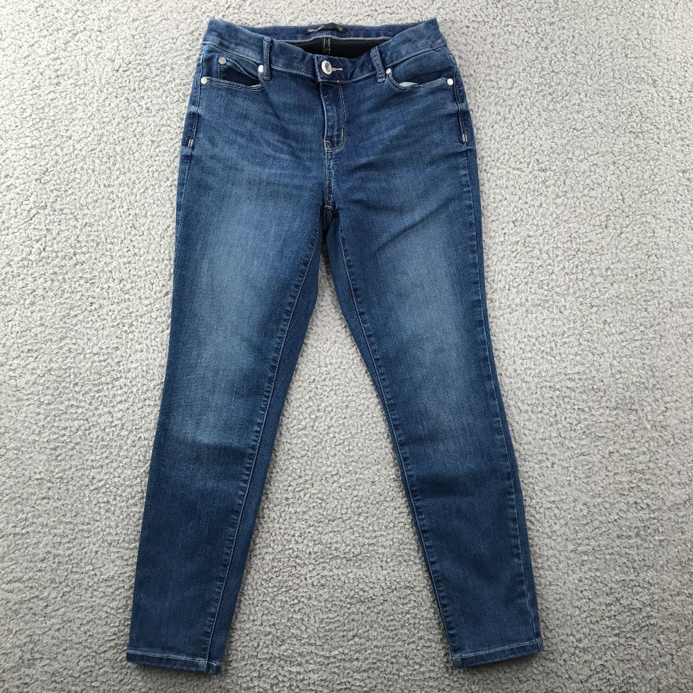 SIMPLY VERA Stretch Denim Mid Rise Skinny Jeans Size 6 PETITE